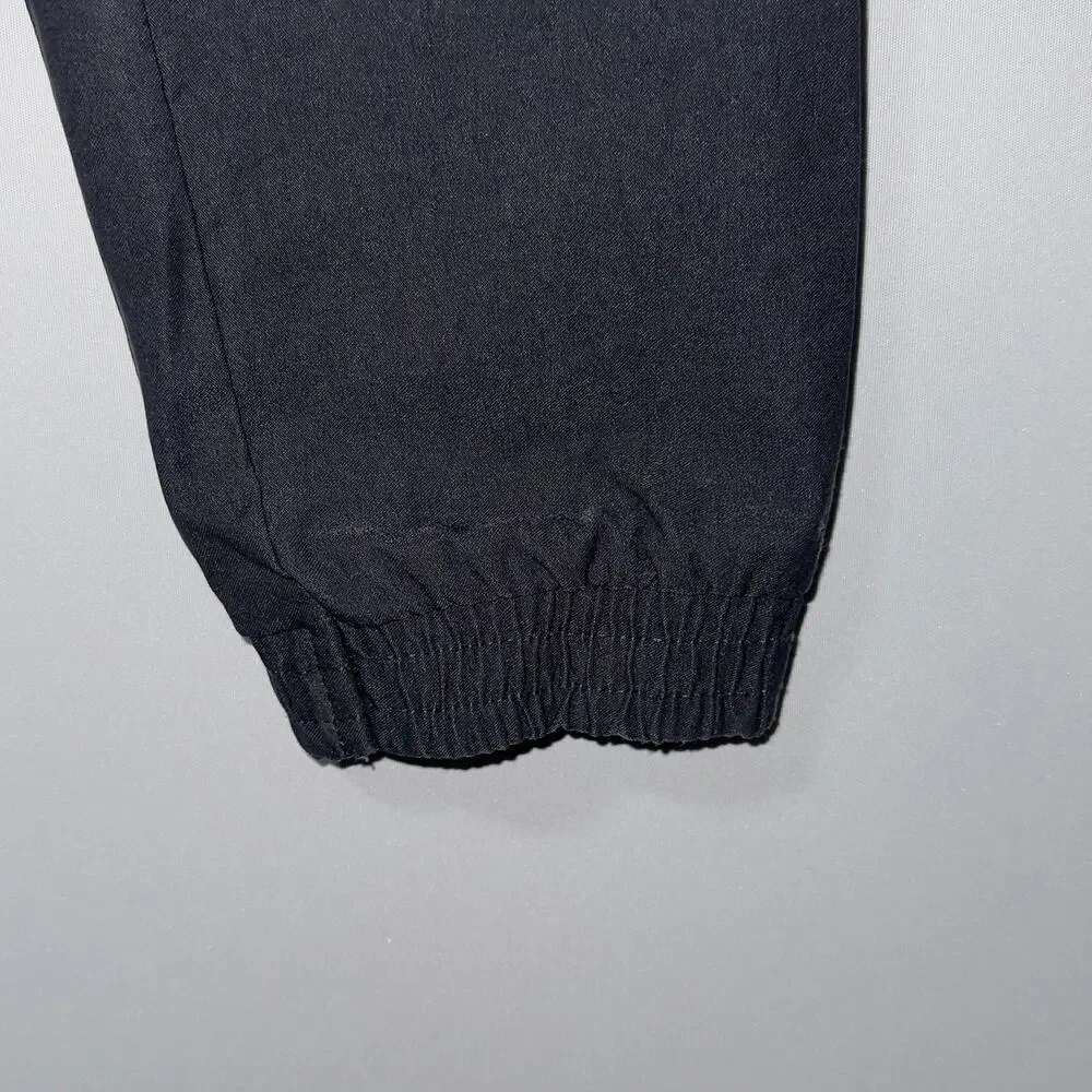 Hurley Black Jogger Pants Elastic Waist Drawstring Cuffed Kids Size 10/12
